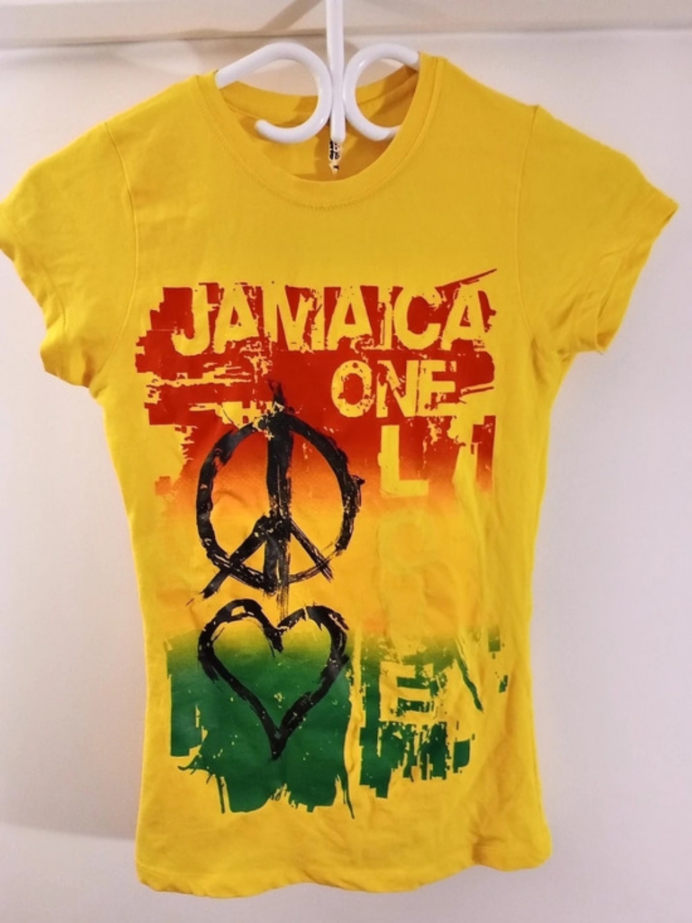 Jamaica One Love Graphic Yellow Tee